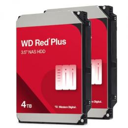 2er Pack Western Digital WD Red Plus 4TB 3.5 Zoll SATA Interne NAS Festplatte (CMR)