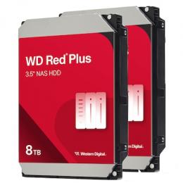 2er Pack Western Digital WD Red Plus 8TB 3.5 Zoll SATA Interne NAS Festplatte (CMR)