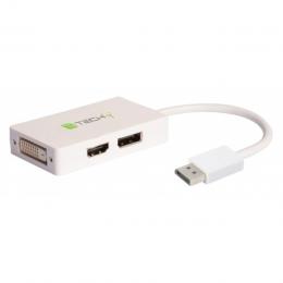 3-in-1 Adapter von DisplayPort auf DVI, HDMI und DP