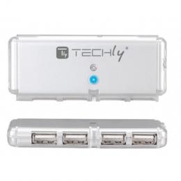 4-port Mini USB2.0 Hub, silber,