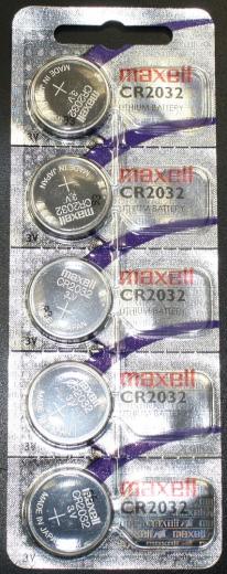 5er Maxell CR2032 CR-2032 Lithium Batterie