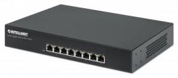 8-Port Gigabit Ethernet PoE+ Switch INTELLINET IEEE 802.3at/af Power-over-Ethernet (PoE+/PoE)-konform, 140 W, Endspan, Desktop, 19'' Rackmount