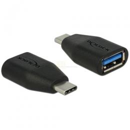 Adapter USB Typ-C Stecker > Typ-A Buchse schwarz  Blister    SuperSpeed USB 10 Gbps (USB 3.1 Gen 2)