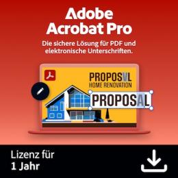 Adobe Acrobat Pro |1 Jahr | PC/Mac inkl. Norton 360 Deluxe | 12 Monate | 5 Geräte