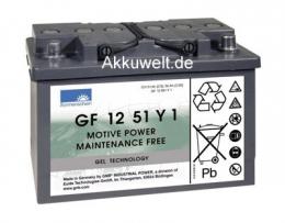 Akku Exide Dryfit GF12051Y1 für Golf-Caddies Elektro Rollstühl