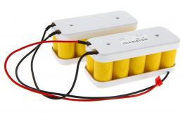 Akkupack für RWA 24 Volt mit 30cm Kabelausgang und Halbschalen