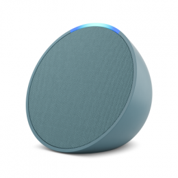 Amazon Echo Pop Blaugrün - Kompakter und smarter Bluetooth-Lautsprecher mit vollwertigem Klang und Alexa