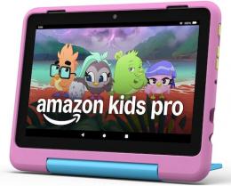 Amazon Fire HD 8 Kids Pro-Tablet (2024), Löwen-Design von 6 bis 12 Jahren, 13 Stunden Akkulaufzeit, kindgerechte Hülle,  8-Zoll-HD-Display, 32GB