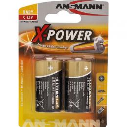 ANSMANN 5015623 Alkaline Batterie Baby C, X-Power, 7,5mAh, 2er-Pack