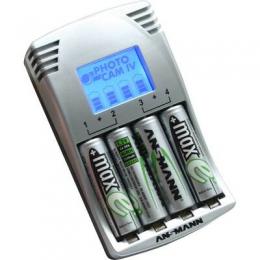 ANSMANN 5317263 PhotoCam IV Ladegert, inkl. 4x Akku AA 2500mAh MaxE+