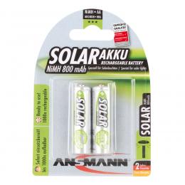 Ansmann NiMH-Akku, Mignon Solar maxE AA 800 mAh, vorgeladen 2er-Pack