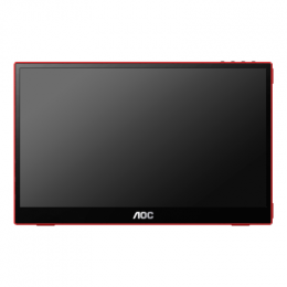 AOC 16G3 - tragbarer 16 Zoll Full HD Gaming Monitor, FreeSync , (1920x1080, 144 Hz, MicroHDMI 1.4, USB-C) schwarz-rot