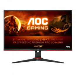 AOC 27G2SAE/BK Gaming Monitor - FreeSync Premium, 165 Hz
