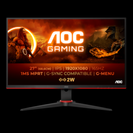 AOC 27G2SPAE/BK Gaming Monitor - 165 Hz, FreeSync Premium