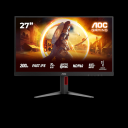 AOC 27G4HA 27 Zoll - Gaming Monitor Fast IPS Panel, FHD, 200 Hz, 1 ms, HDR10, HDMI, DP