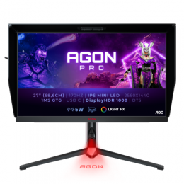 AOC AG274QXM Gaming Monitor - WQHD, 170 Hz, AMD FreeSync Pro