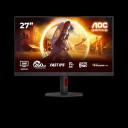 AOC Q27G4ZR 27 Zoll - QHD Gaming Monitor Fast IPS Panel, QHD, 260 Hz, 1 ms, HDR400, HDMI, DP