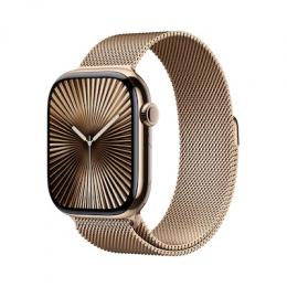 Apple Watch S10 Gold Titanium Milanese Loop Gold - M/L GPS + Cellular 46mm MX003QF/A 2024