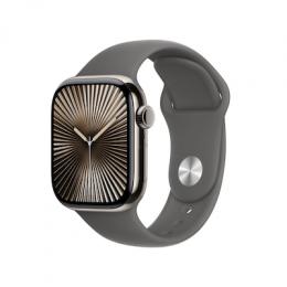 Apple Watch S10 Natur Titanium Sport Band Steingrau - M/ B-Ware GPS + Cellular 42mm MWXE3QF/A 2024