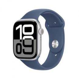 Apple Watch S10 Silber Aluminium Sport Band Denim - S/M B-Ware GPS 46mm MWWL3QF/A 2024