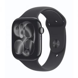 Apple Watch Series 11  46mm Diamantschwarz Aluminium Geh B-Ware mit Schwarz Sport Band - S/M