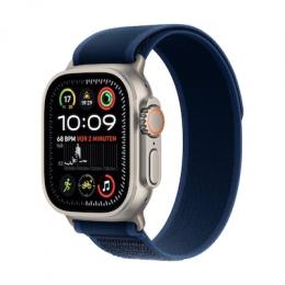 Apple Watch Ultra 2 Natur Titanium Trail Loop Blau S/M 2024 GPS + Cellular 49mm