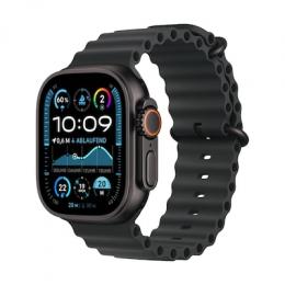Apple Watch Ultra 2 Schwarz Titanium Ocean Band Schwarz 2024 GPS + Cellular 49mm