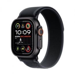 Apple Watch Ultra 2 Schwarz Titanium Trail Loop Schwarz S/M 2024 GPS + Cellular 49mm