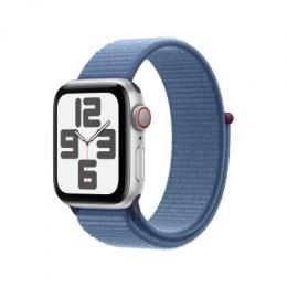 AppleWatch SE Aluminium Cellular 40mm Silber MRGQ3QF/A (Sport Loop winterblau)