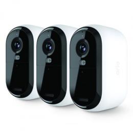 Arlo Essential 2 2K Outdoor Überwachungskamera Weiß, 3er Set 2K Auflösung, WLAN, IP65 Wetterfest