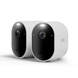 Arlo Pro 6 2K+ Überwachungskamera Weiß 2er Set 4MP (2560x1440), WLAN, Akku, IP65 Wetterfest, 160° Weitwinkel, Farbnachtsicht
