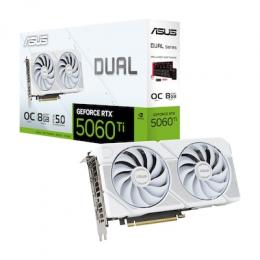 ASUS Dual GeForce RTX 5060 Ti 8G OC White - 8GB GDDR7, HDMI, 3x DP