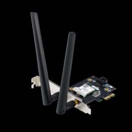 ASUS PCE-AX1800 WiFi-6+Bluetooth PCIe-Karte Promo [Dual-Band, bis zu 1800 Mbit/s, BT 5.2, MU-MIMO, OFDMA]