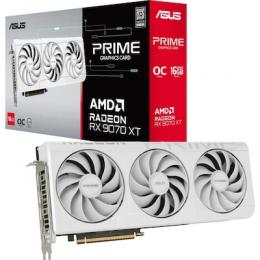 Asus PRIME Radeon RX 9070 XT 16GB WHITE Grafikkarte - 16GB GDDR6, HDMI, 3x DP