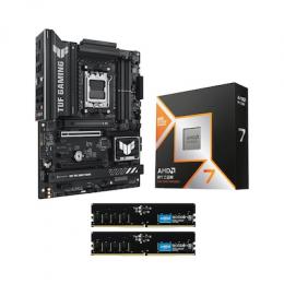 ASUS TUF GAMING B850-PLUS WIFI Upgrade Kit bestehend aus: Mainboard + AMD Ryzen 7 9800X3D + Crucial 32GB Kit DDR5 RAM