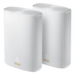 ASUS ZenWiFi AX Hybrid XP4 WLAN Mesh System 2er Pack Weiß [WiFi 6 (802.11ax), Dual-Band, bis zu 1.800 Mbit/s]