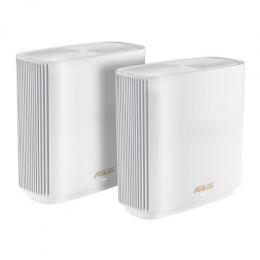 ASUS ZenWiFi AX XT9 WLAN Mesh Router 2er-Pack Weiß [WiFi 6 (802.11ax), Tri-Band, bis zu 7.800 Mbit/s]