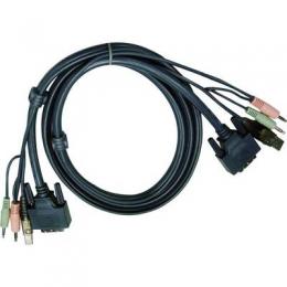 ATEN 2L-7D02U KVM Kabelsatz, DVI, USB, Audio, Lnge 1,8m