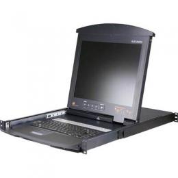 ATEN KL9116M KVM-Switch 16-fach mit 17-Display, 19-Zoll-Rackmontage, DE-Layout