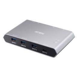 ATEN US3342 2-Port USB 3.2 USB-C Gen 2 Sharing Switch mit Power Pass-through