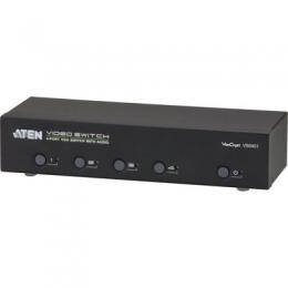 ATEN VS0401 Monitor-Umschalter VGA 4-fach, mit Audio, ber RS-232 steuerbar