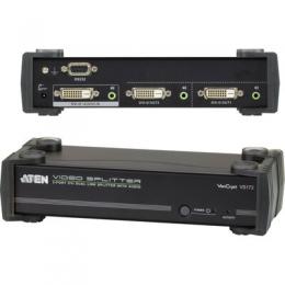 ATEN VS172 Video-Splitter DVI 2-fach Monitor-Verteiler mit Audio, Dual-Link