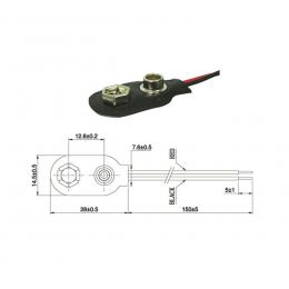 Batterieclip für 9-V-Block-Batterien