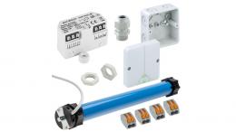 Beschattungsset für Homematic IP mit 1x Homematic IP Unterputz-Rollladenaktor, 1x 20-Nm mechanischer Rohrmotor, SW60 und Montagezubehör