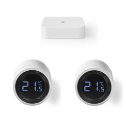 Bild-Bundle - 2x Nedis Thermostat + Nedis Smart-Zigbee-Gateway Zigbee 3.0 | Batteriebetrieben | LCD-Anzeige | Android™ / IOS
