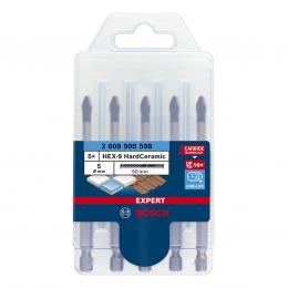 Bosch EXPERT HEX-9 HardCeramic Dachziegel Bohrer Set 5,0 x 90 mm 5 tlg. ( 2608900598 ) Carbide Technology