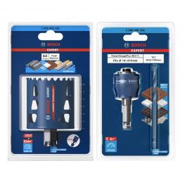 Bosch EXPERT Tough Material Lochsägen Starter Set 64 x 60 mm Carbide ( 2608900430 ) Universal + Power Change Adapter ( 2608900526 )