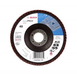 Bosch Fächerschleifscheiben X551 Expert for Metal 125mm, K40, 50 Stück ( 50x 2608606716 )