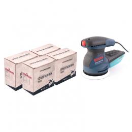 Bosch GEX 125-1 AE Exzenterschleifer 250 Watt 125 mm ( 0601387500 ) + 4x Toolbrothers TURTLE Schleifset