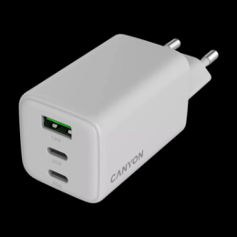 CANYON Charger CU65ACC GaN 65W 2xPD 1xQC EU White